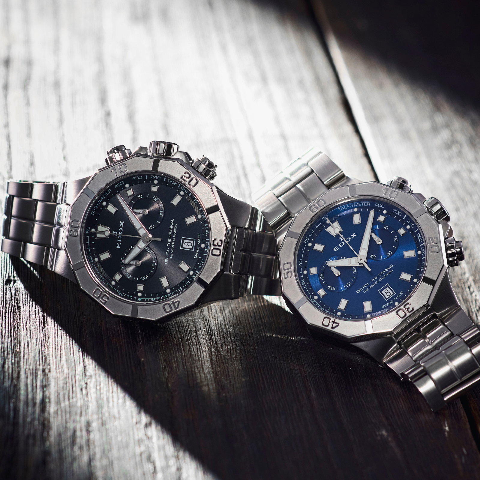 エドックス　美品　エドックス デルフィン クロノグラフ EDOX